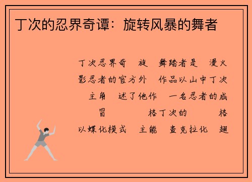 丁次的忍界奇谭：旋转风暴的舞者